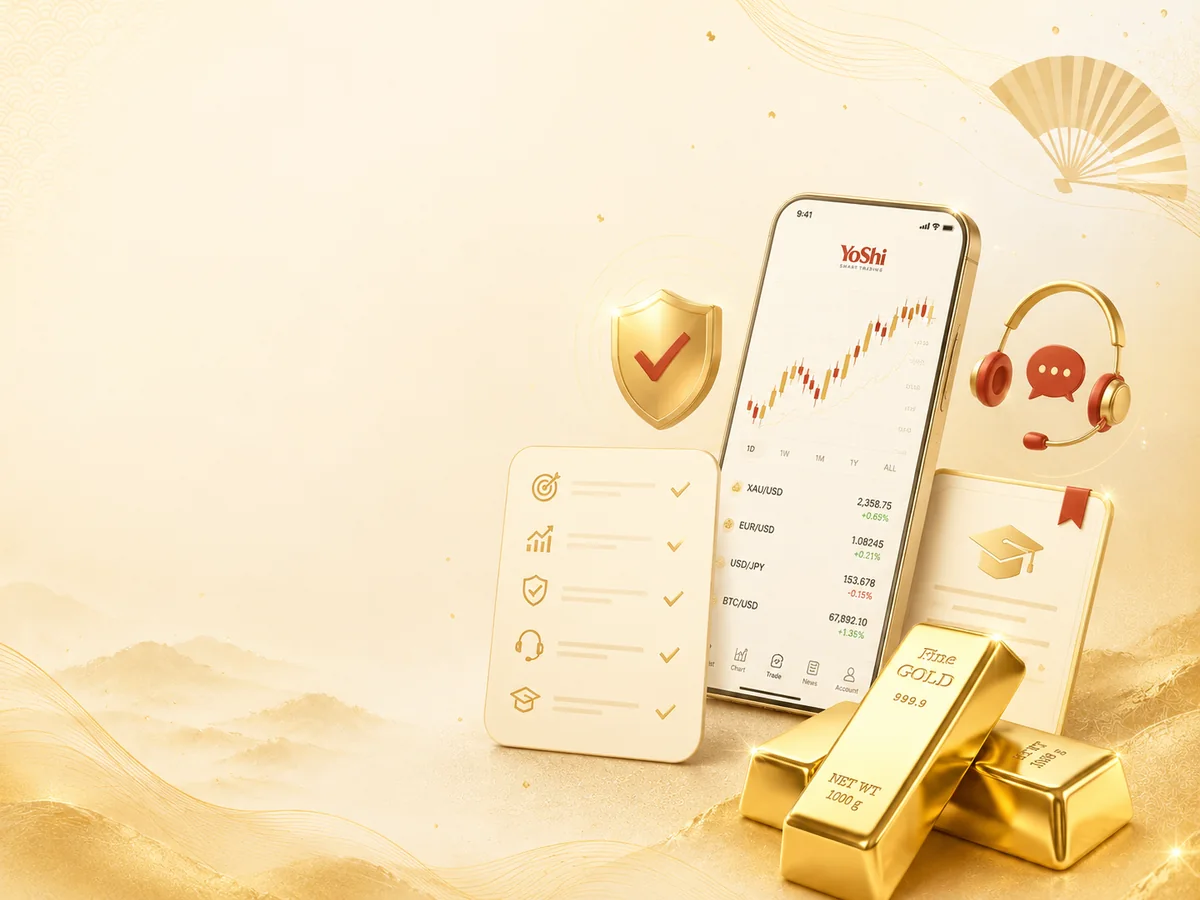 Minh họa hành trình tìm hiểu và lựa chọn trên Yoshi Smart Trading