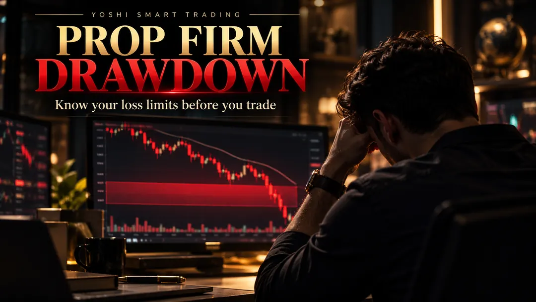 Minh họa Daily Loss, Maximum Loss và Trailing Drawdown trên đường equity