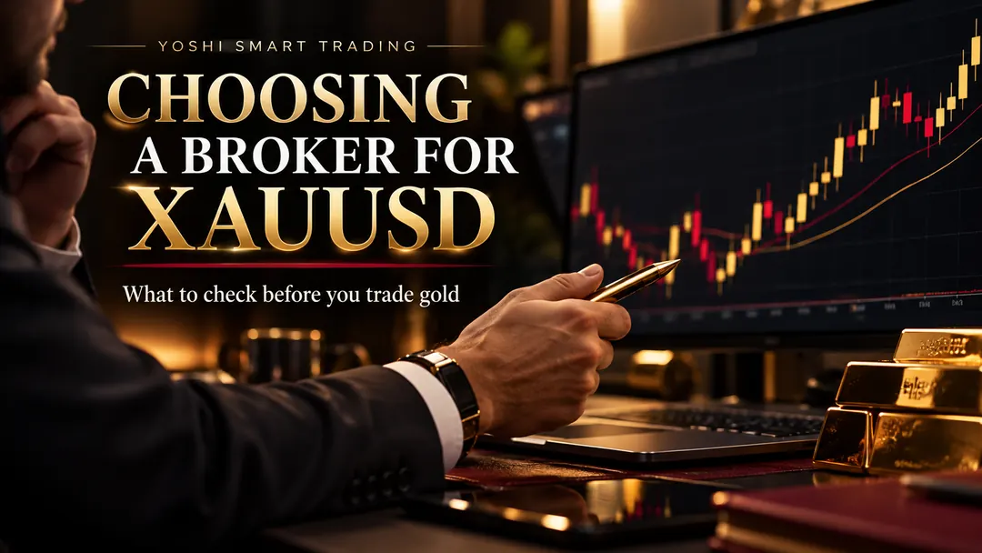 Minh họa checklist chọn Broker cho Gold XAUUSD